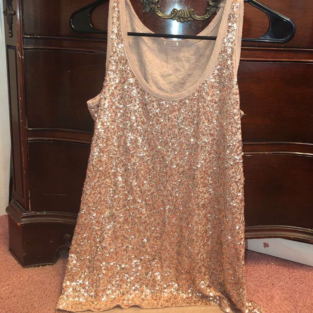 ROSEGOLD SPARKLY BLOUSE!!